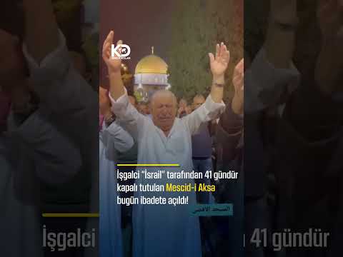 İşgalci “İsrail” tarafından 41 gündür kapalı tutulan Mescid-i Aksa bugün ibadete açıldı! #shorts